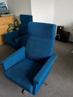 Retro Set 2x otočná křesla a rozkládací gauč 60leta