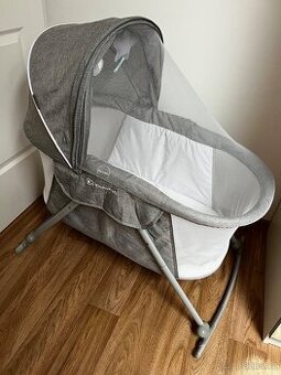 Postýlka Kinderkraft 3v1 Lovi Gray. Proutěný koš na miminko.