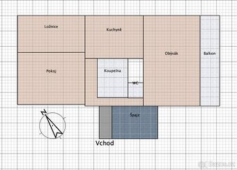 Pronájem 3+1, 80m2, 11 patro, Slezske - 1