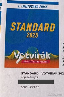 3x vstupenka Votvírák 2025
