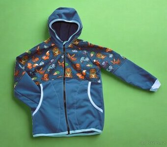Dětská softshellová bunda lesní zvířátka vel.122