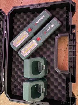 Sada 2x Aku LED svítilna Parkside (PASL 4000 B3) + nabíječky
