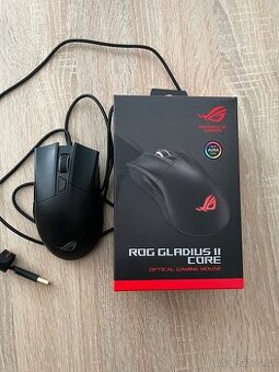 Herní myš ASUS ROG Gladius II Core – téměř nová, v záruce