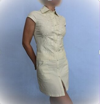 Letní bavlněné šaty s výšivkou Love Me vel. 36