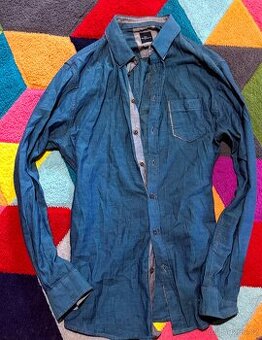 ENGBERS  PÁNSKÁ STYLOVÁ KRÁSNÁ BAVLNĚNÁ KOŠILE L 💪🏽