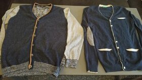 2x modro-šedý klučičí společenský svetr vel. 158