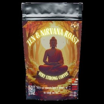 Zen & Nirvana Roast - zrnková káva 500g - Buddhovy listy
