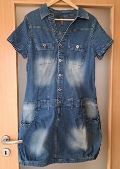 NOVÉ džínové / riflové šaty, vel. 42