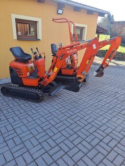 2x Minibagr Kubota U10-3, rv 2015, rv 2007, Top stav