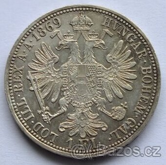 Frant. Josef, zlatník (Gulden, florin) 1869 A, Ag 900