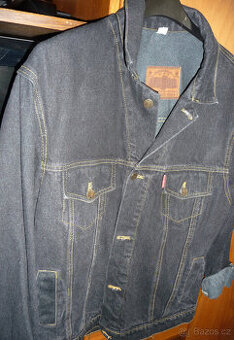Bunda - džíska jeans riflová pánská černá - vel.XL