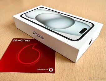 iPhone 15 128GB black, nový, záruka 24 měs Vodafone
