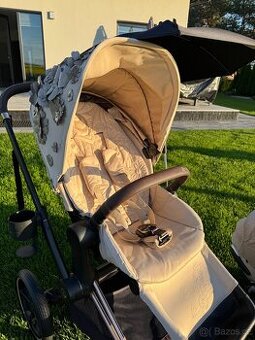 Cybex Priam Rosegold Simply Flowers Mid Beige