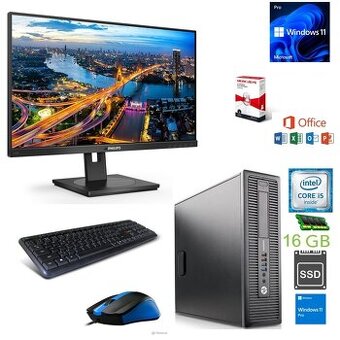 SET HP,i5,16GB RAM,SSD,mon.24,WIN 11,WIFI,záruka