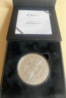 stříbrná medaile Řádu Bíleho lva, 311g, proof, jenom 200ks
