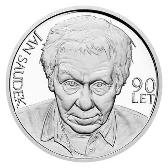 STŘÍBRNÝ GROŠ JAN SAUDEK 90 LET PROOF