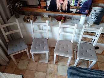 4x dřevěná jídelní židle Ikea Ivar - 1