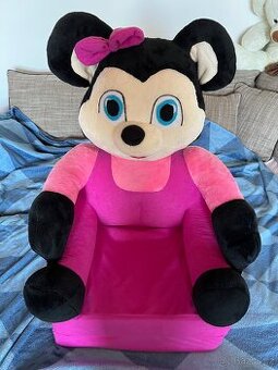 Dětské plyšové rozkládací křesílko Minnie