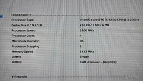 i5-6500 LGA 1151 3,2-3,6GHz 4j./4vl. až 64GB DDR4 PCIe 3.0