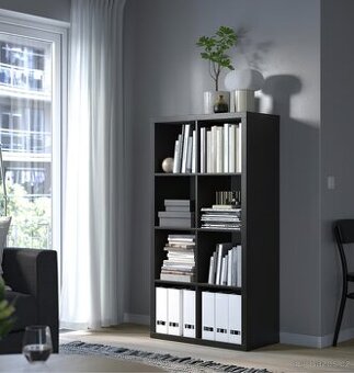Policový díl Ikea Kallax, černohnědá, 77x147 cm