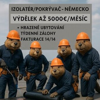 Izolatér/Pokrývač - Německo - Výdělek až 5000€/měsíc