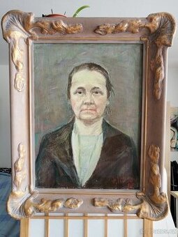 obraz ŽENSKÝ PORTRÉT, olej, sign. H. M. Kuusiniemi