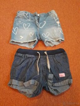 Džínové kraťasy  vel. 140