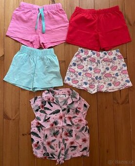 Dívčí kraťasy a košile, vel.104-116