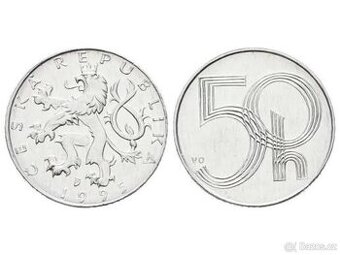 50 halíř 1993-2007 ročníky na prodej