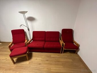 Prodám gauč, dvě křesla a taburet