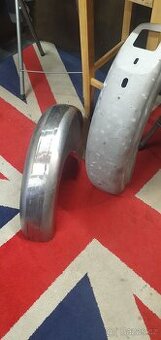 Blatníky, surový plech, Harley, stavba, bobber