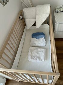 IKEA postýlka + velké příslušenství SLEVA