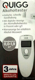 Alkohol tester digitální, 2x AAA baterie, Německo