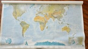 závěsná mapa světa v němčině