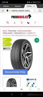 Pneumatiky Grenlander Greenwing A/S 215/55 R17 98W