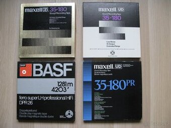 Magnetofonové pásky Maxell, BASF 26,5 cm