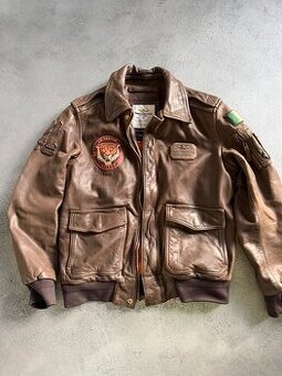 Pánská kožená bunda Aeronatica Militare vel. 50