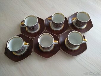 Sada 6 hrnečků s podšálky SOPHIA