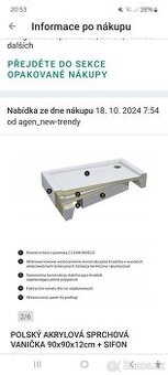 Sprchova vanicka 90x90