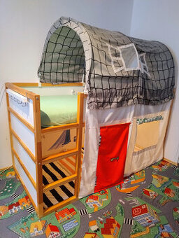 Vysoká postel s "pokojíkem" (IKEA KURA)