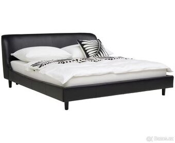 Čalouněná postel 180x200cm, tmavě hnědá- nová