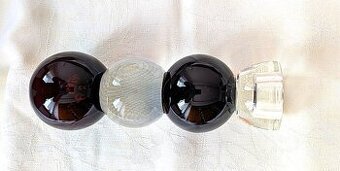 Hutní sklo, svícen, design, brusel, Škrdlovice