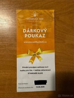 Dárkový poukaz wellness
