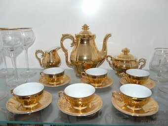 Prodám zlatý porcelánový servis