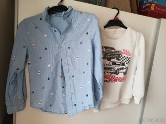 CHLAPECKÁ KOŠILE A MIKINA vel.128