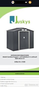 Zahradní domek Juskys