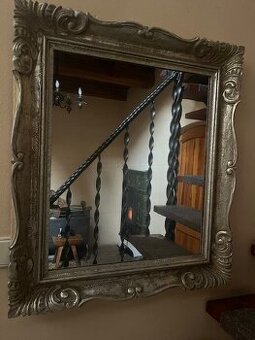 Zrcadlo, stříbrný rám