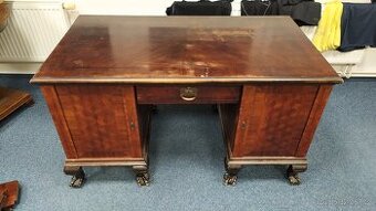 Starožitný psací stůl + knihovna