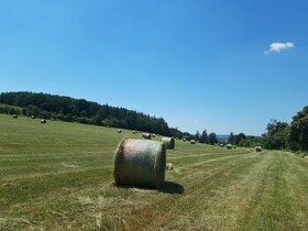 Prodám kulaté balíky sena a slámy