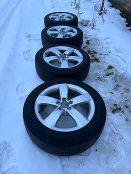 Prodám alu Audi 5x112 r18 letní pneu 225/55/18